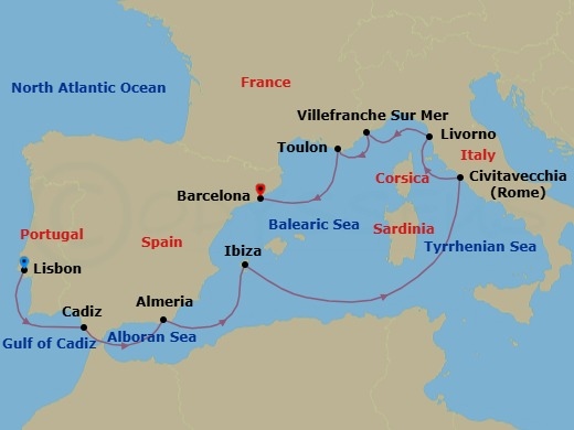 Mediterranean Delights Route Map