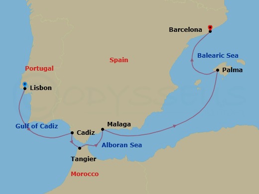 Spain & Portugal Discovery Route Map
