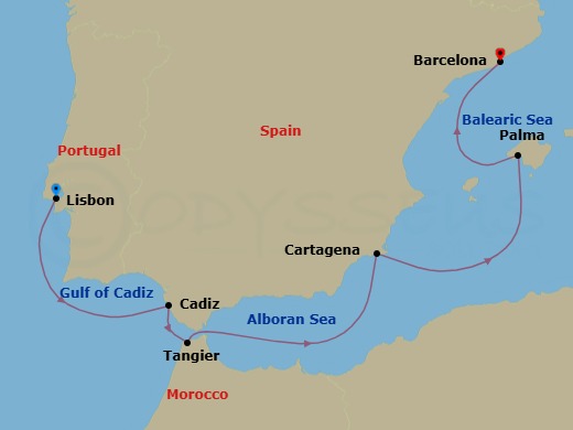 Spain & Portugal Discovery Route Map