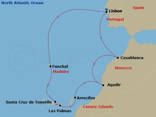 Cerulean Canary Islands Route Map