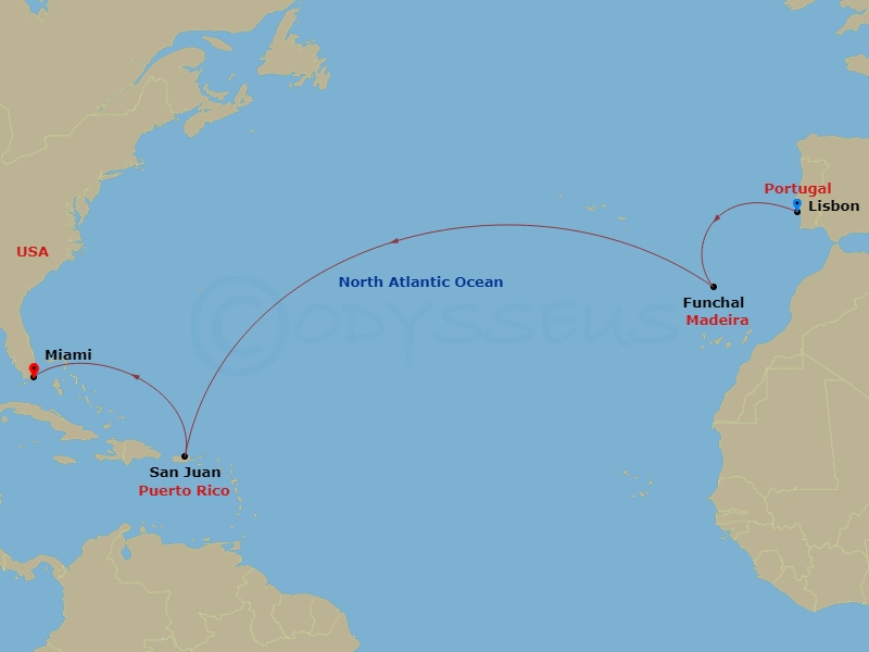 Lullaby Of The Atlantic Route Map