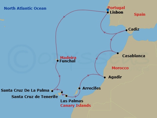 Cruising The Canary Islands Route Map