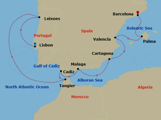 Lisbon To Barcelona Route Map