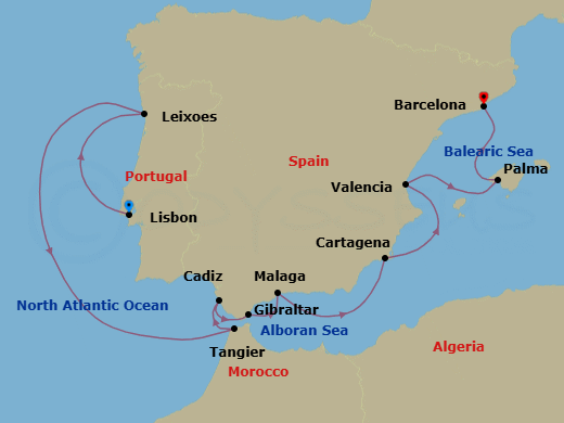 Lisbon To Barcelona Route Map