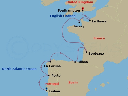 Cities Of Wines Route Map
