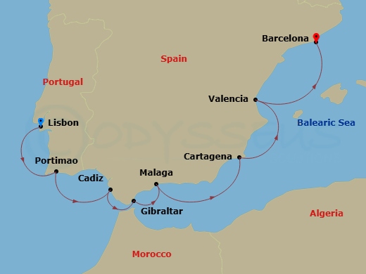 Lisbon To Barcelona Route Map