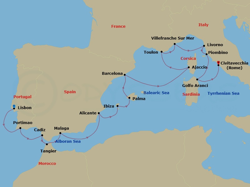 Timeless Shores Route Map