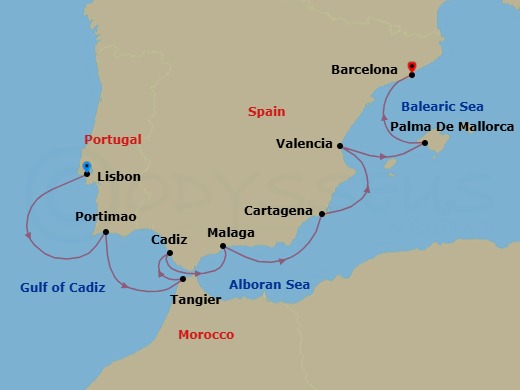 Lisbon To Barcelona Route Map