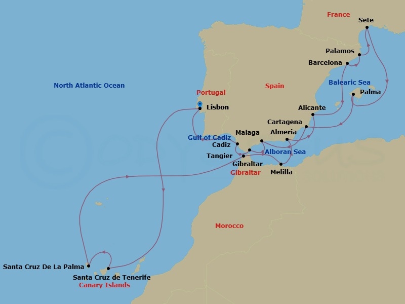 Shores Of Legend Route Map