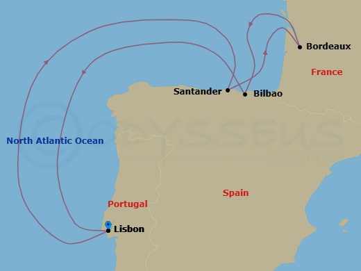 Sunset In Santander Route Map