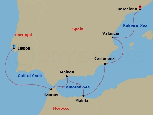 Mosaics In Motion Route Map
