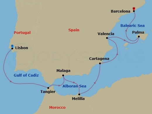 Azulejos To Alhambra Route Map