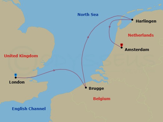 Quick Getaways: Seaside Charms & Dutch Waterways Route Map