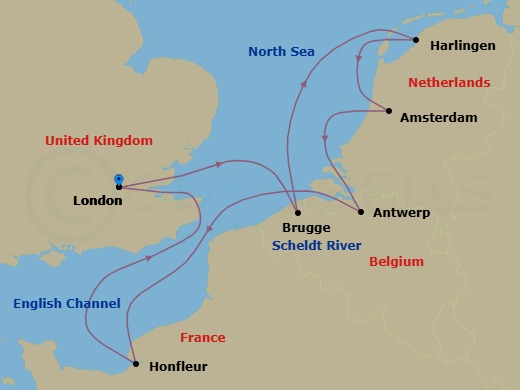Maritime Capitals Of Northern Europe Route Map