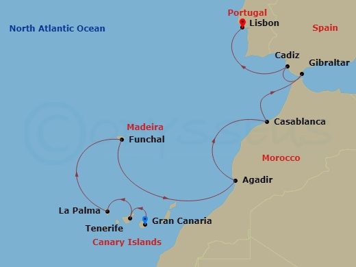 11-Night Atlantic Isles & Morocco Voyage