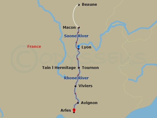 Burgundy & Provence (2026) Route Map