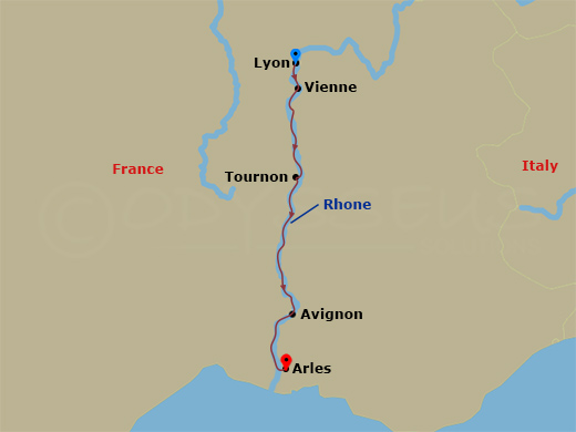 7 Night Colors Of Provence (Christmas Time) Route Map
