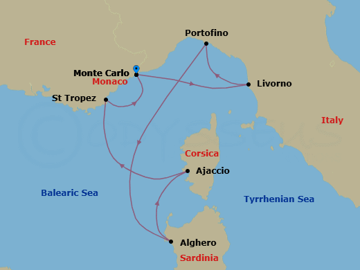 Monte Carlo To Monte Carlo Route Map