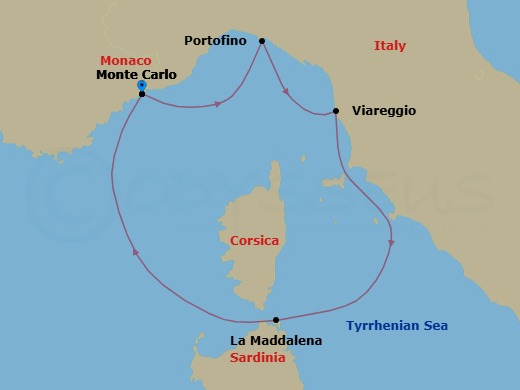 Monaco Roundtrip: An Italian Riviera Passage? Route Map