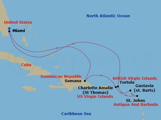 Basslines & Beaches Route Map