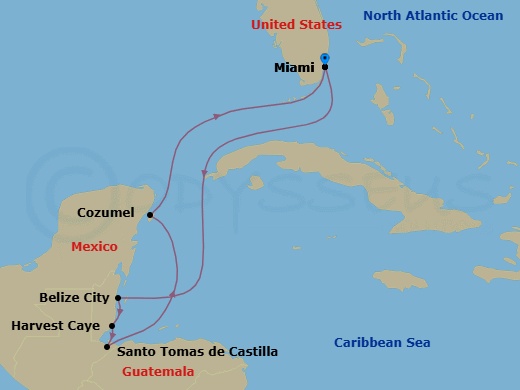 Sea, Sun & Salsa Route Map