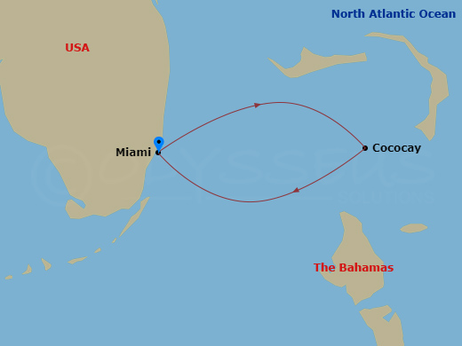 3 Night Perfect Day Getaway Cruise Route Map