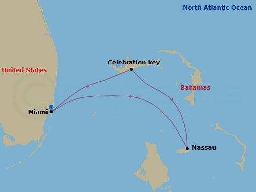 4-Day Bahamas Route Map