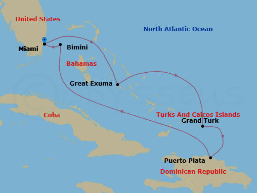 Miami To Miami Route Map