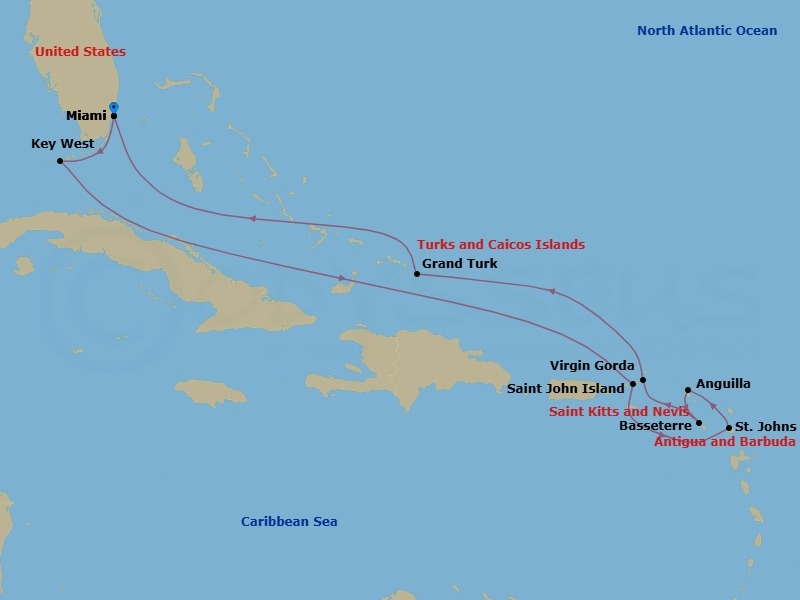 Miami To Miami Route Map