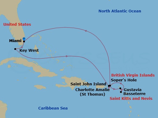 Miami To Miami Route Map