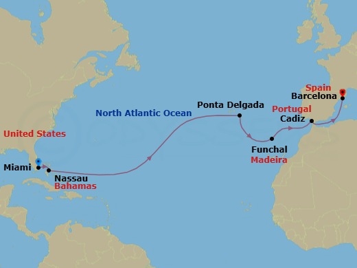 The Sea To Seville Route Map