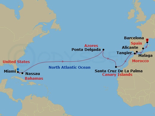 Elegance Of The Atlantic Route Map