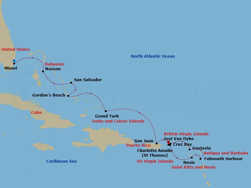 Discover The Vibes Of The Caribbean Route Map