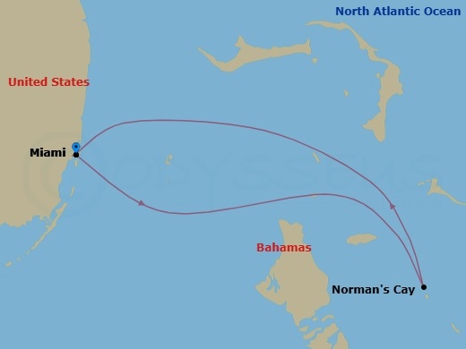 Bahamas *Featuring* Exuma Sound Route Map