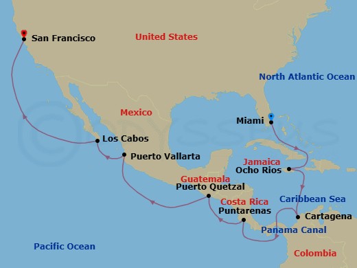 Holiday In Panama Route Map