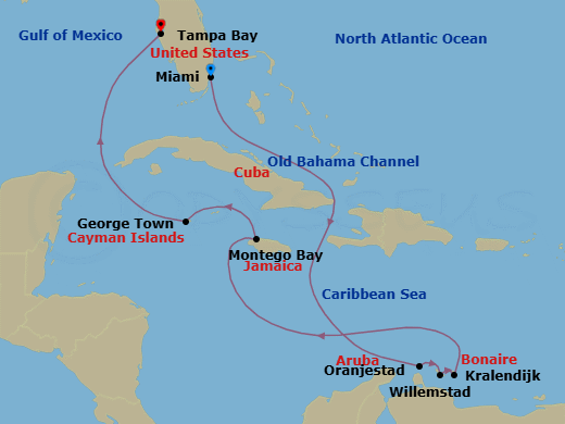Sunset Serenity Route Map