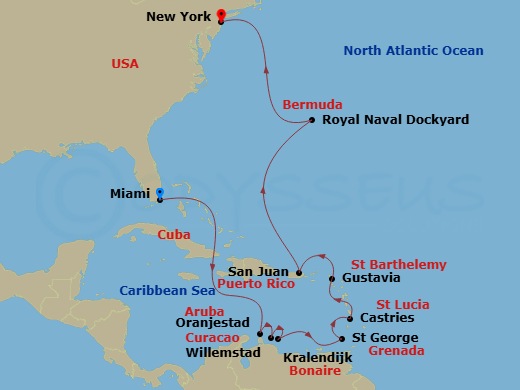 Emerald East Coast Route Map