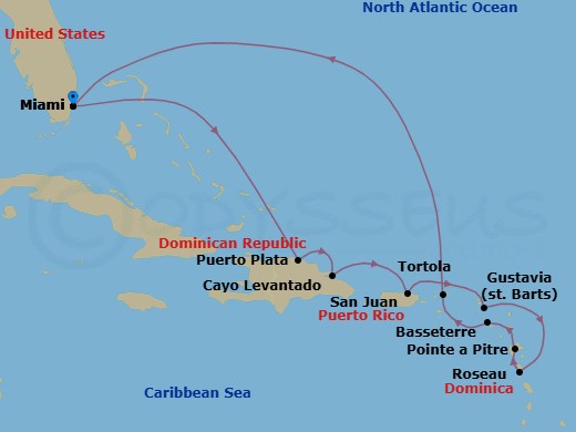 Calypsco Currents Route Map