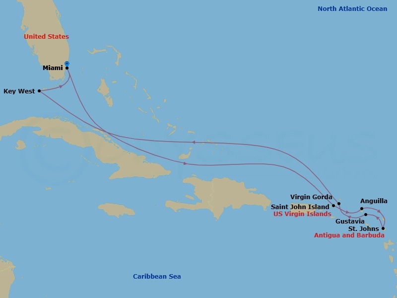 Miami To Miami Route Map