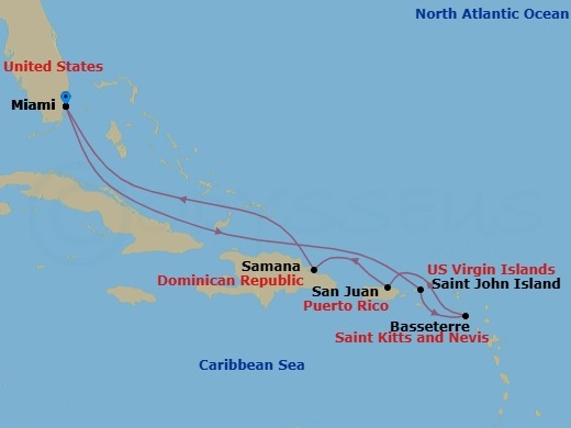 Miami To Miami Route Map