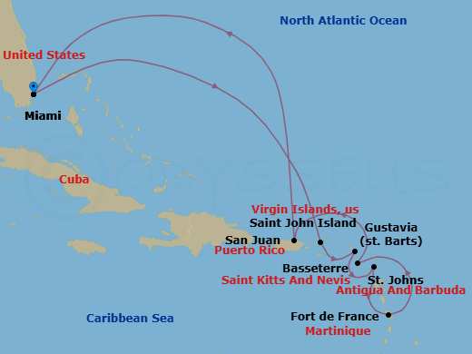 Miami To Miami Route Map