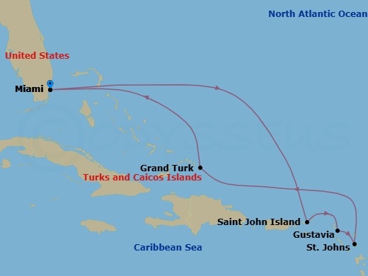 Miami To Miami Route Map