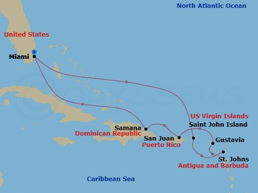 Miami To Miami Route Map