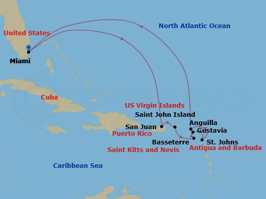 Miami To Miami Route Map