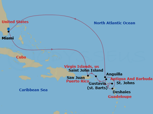 Miami To Miami Route Map