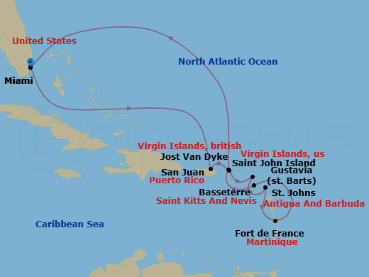 Miami To Miami Route Map