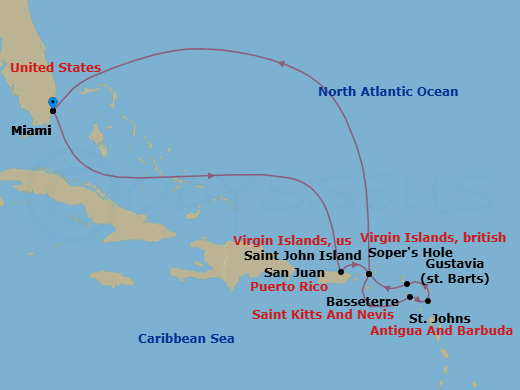 Miami To Miami Route Map
