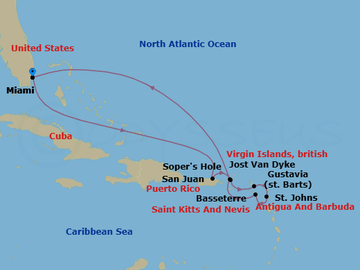 Miami To Miami Route Map