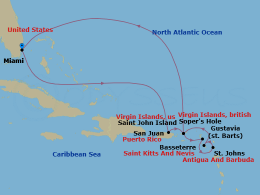 Miami To Miami Route Map