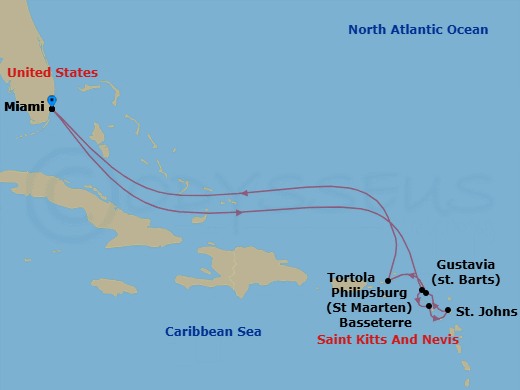 Bahamian Breeze Route Map